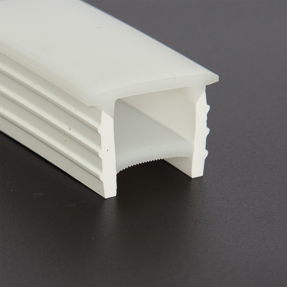 Flexible Silicone LED Strip Diffuser Cover With Flange